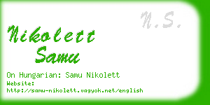 nikolett samu business card
